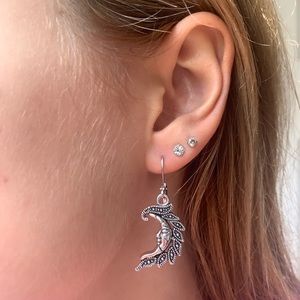 moon hoop earrings